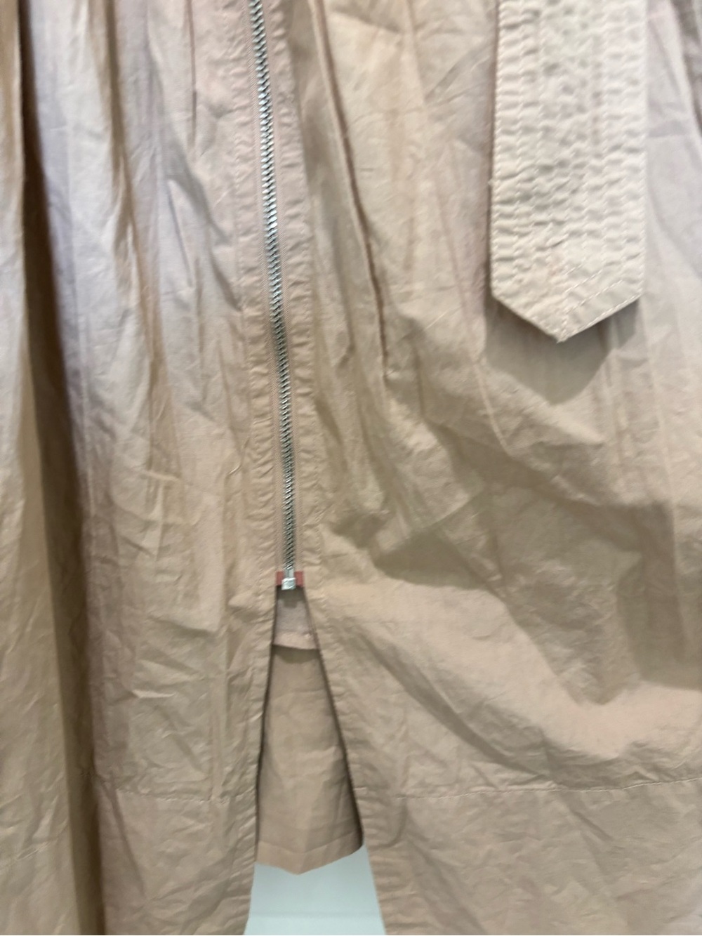 NWT Love The Label L Khaki Tan Strapless Midi Utility Dress Belted 100% Cotton - Picture 8 of 16